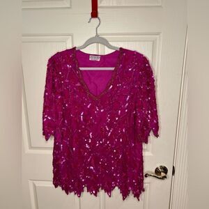 Vintage Creative Touch sequin blouse